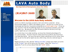Tablet Screenshot of lavaautobody.com